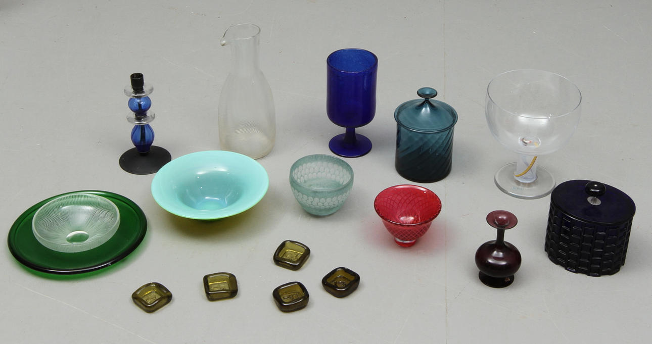 PARTI GLAS, 17 delar, bla. Kosta och Boda.