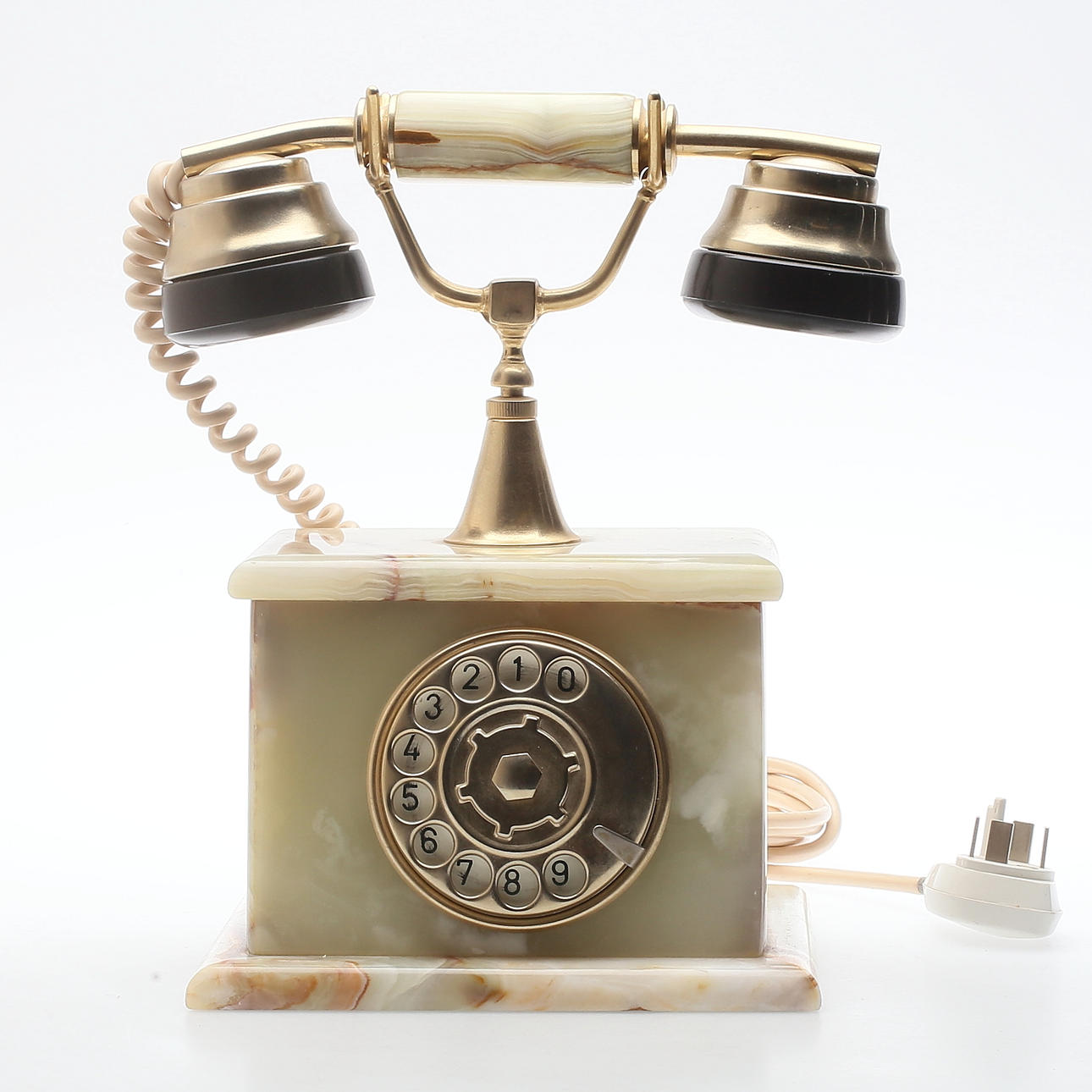 BORDSTELEFON, alabaster, 1900-talets andra hälft.