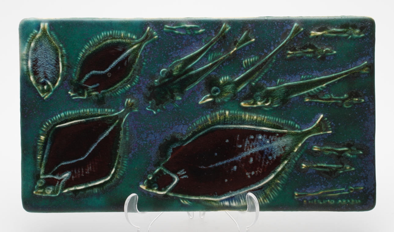 VÄGGRELIEF, keramik, Brita Heilimo, Arabia, Finland, sign.