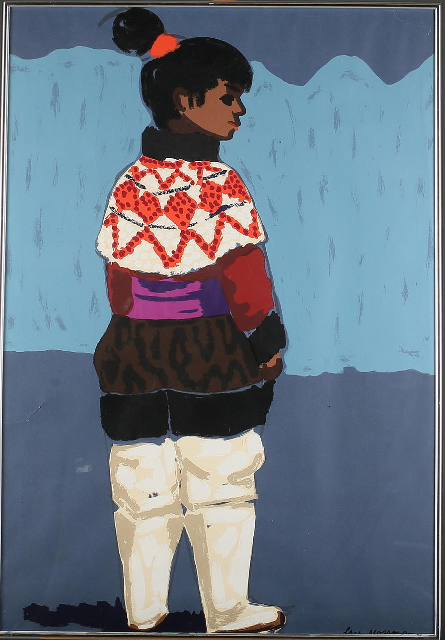 LARS NORRMAN. PLAKAT/TELLER, Eskimofrau, 99 x 69 cm.