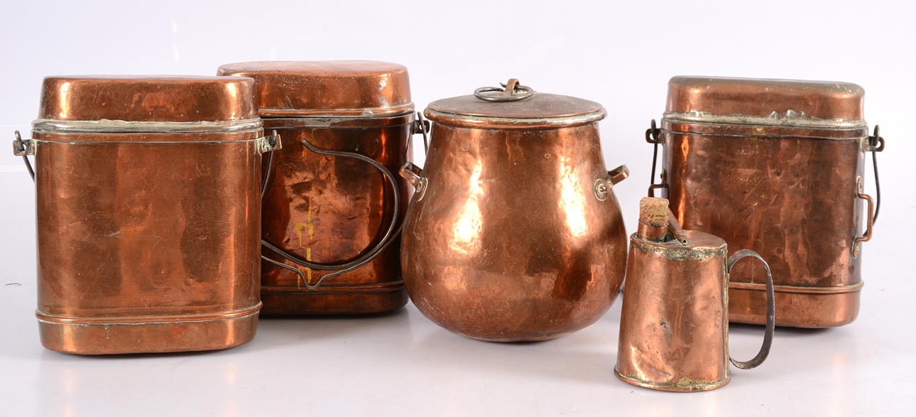 KOPPARFÖREMÅL, 6 delar, 18/1900-tal.