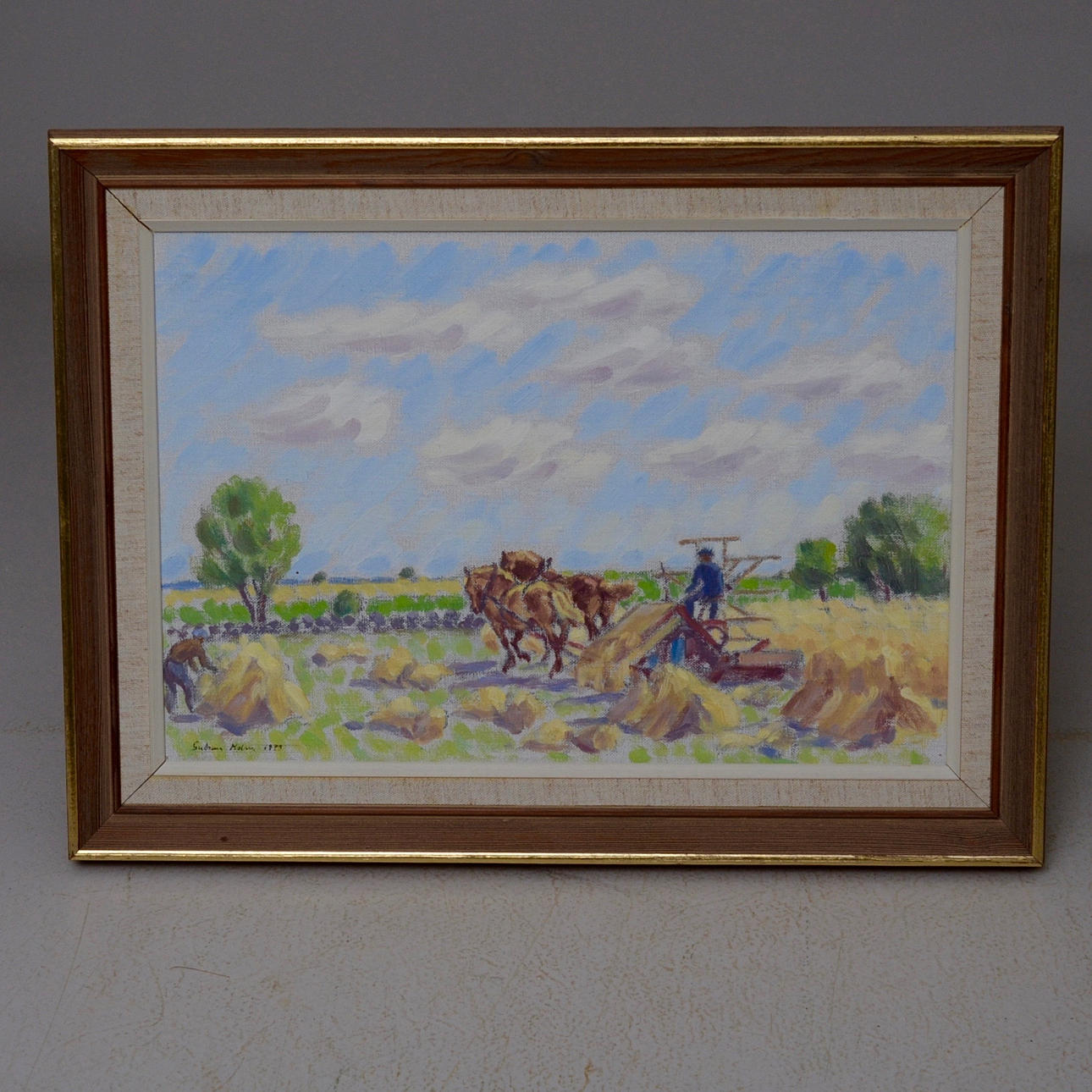 GUDRUN HOLM. Høstarbejde, Öland.