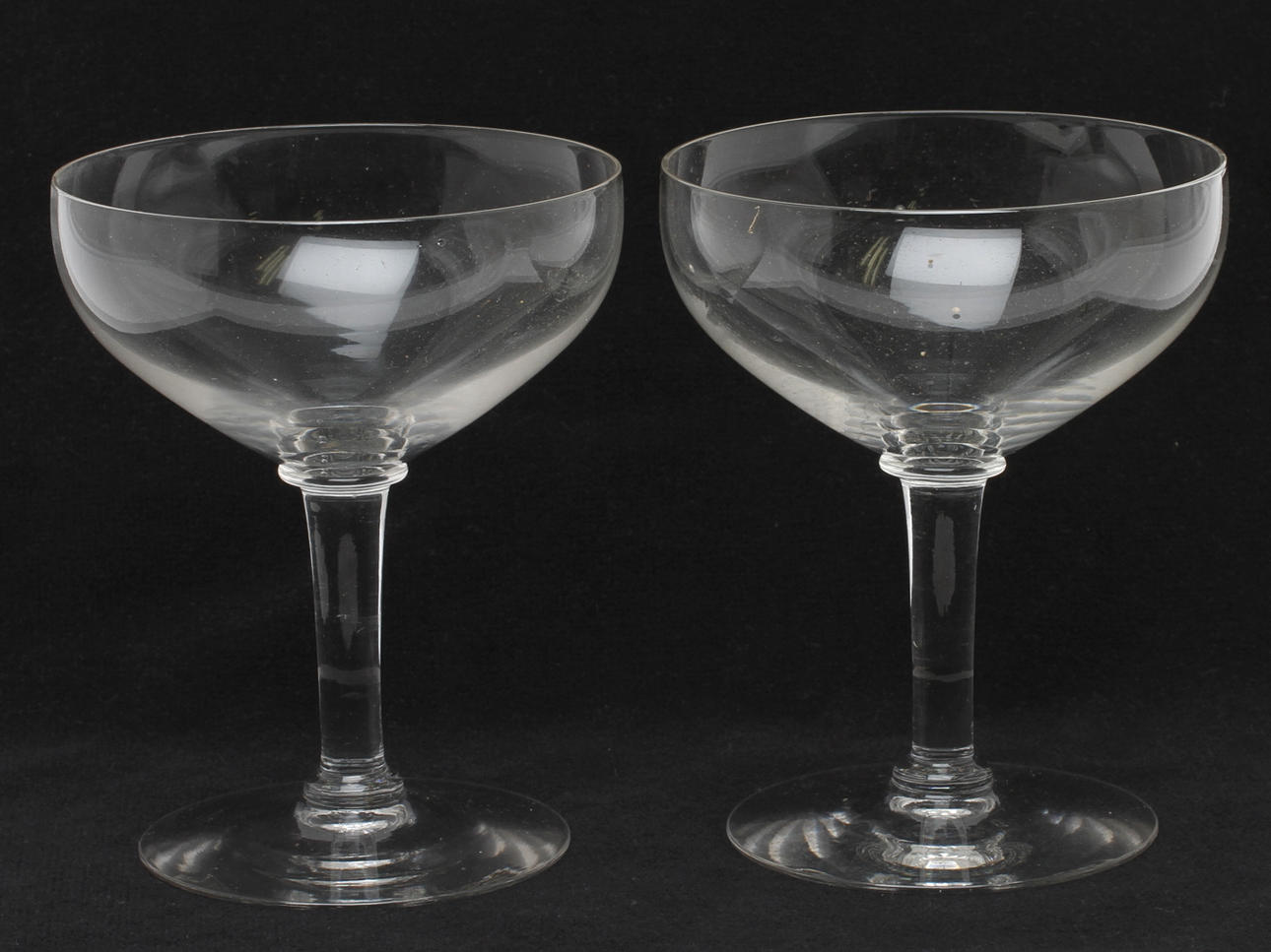 CHAMPAGNEKUPOR, 18 st, glas, 1900-tal.