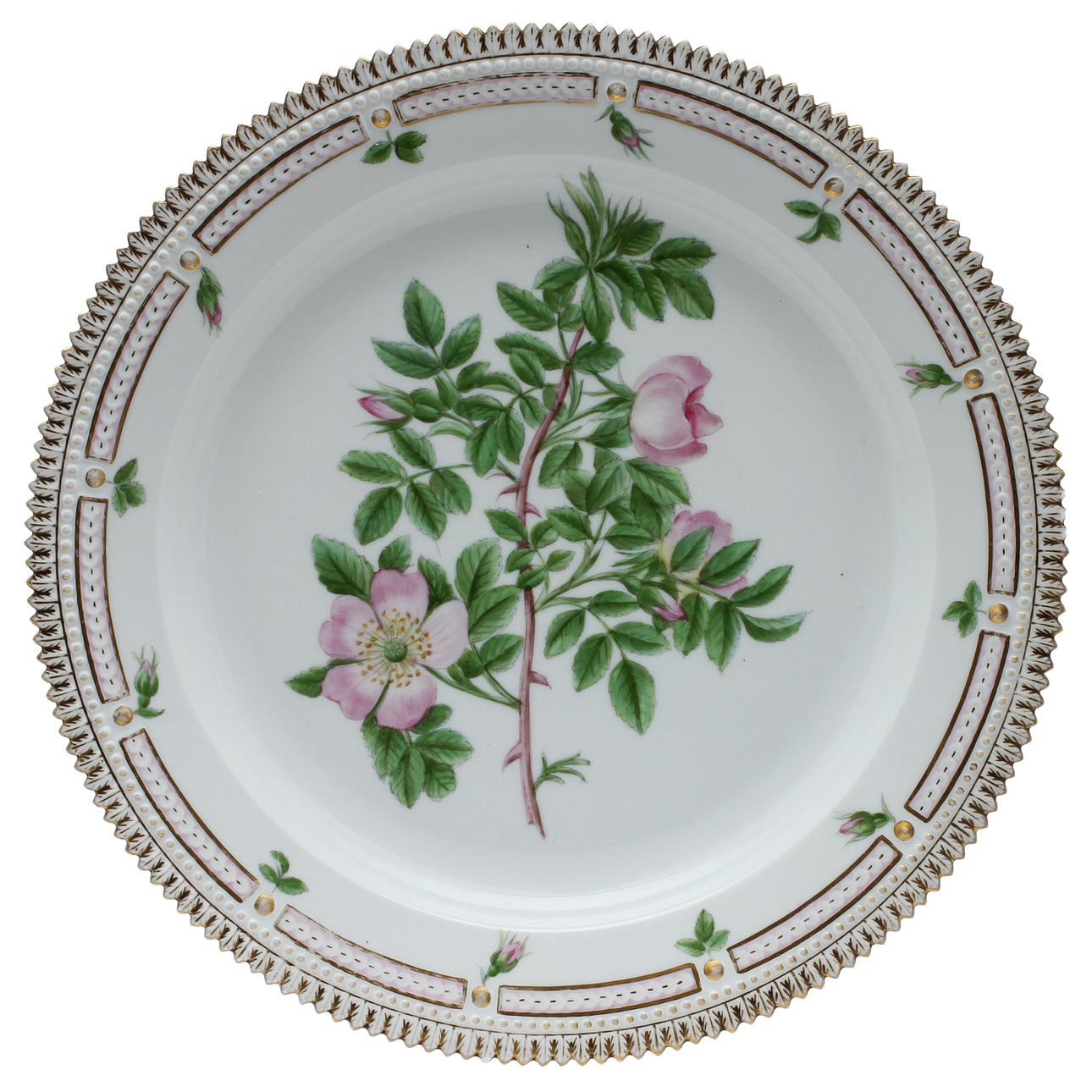 TALLRIK. "Flora Danica", porslin. Den Kongelige Porcelainsfabrik, Danmark.