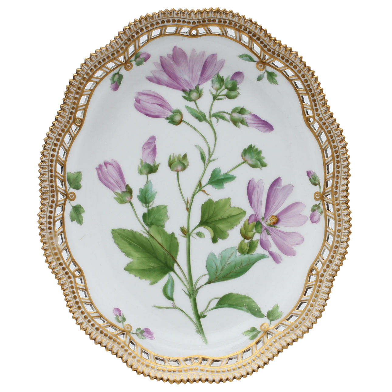 UPPLÄGGNINGSFAT, "Flora Danica", porslin. Den Kongelige Porcelainsfabrik, Danmark.