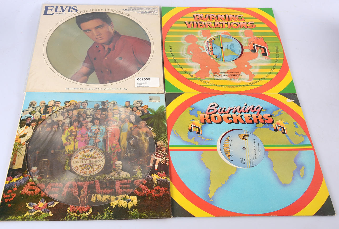 BILDSKIVOR SAMT MAXISINGLAR, Beatles mm. 4 st.
