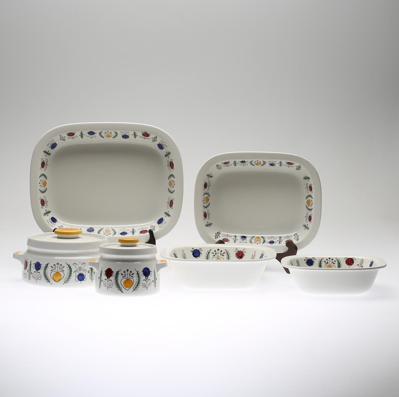 SERVISDELAR, 6 st, "Blomster", Rörstrand.