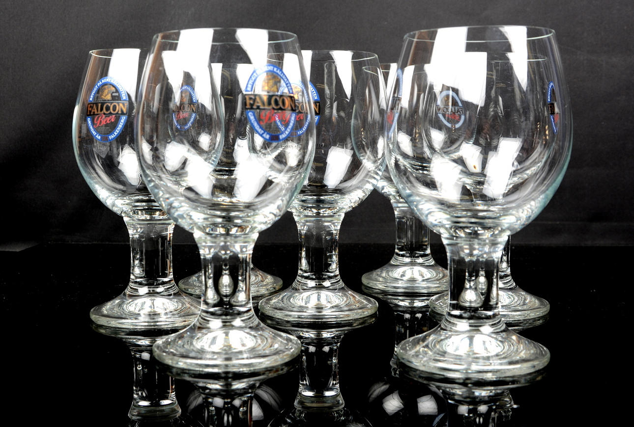 BEER GLASS, 7 pcs., "Falcon".