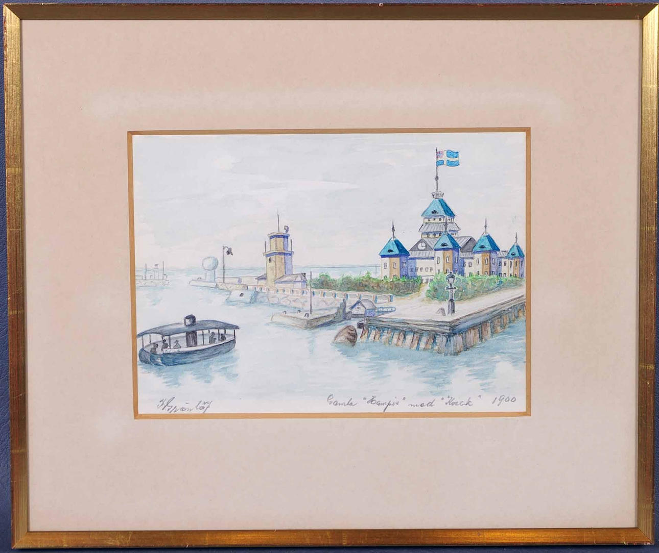 STRÖMLÖF. Parapeten Helsingborg, akvarell.