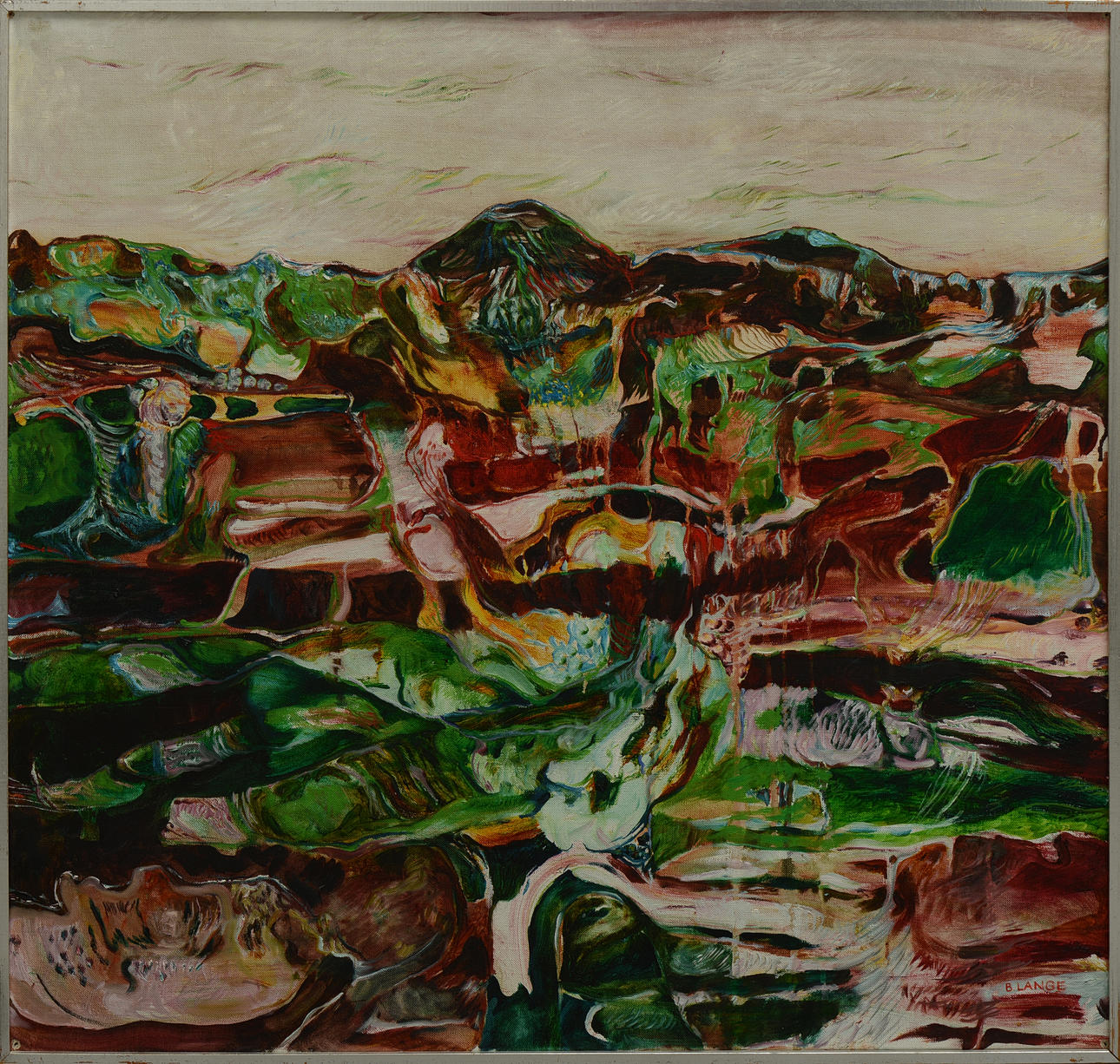 BERIT LANGE. Olja på duk, signerad.