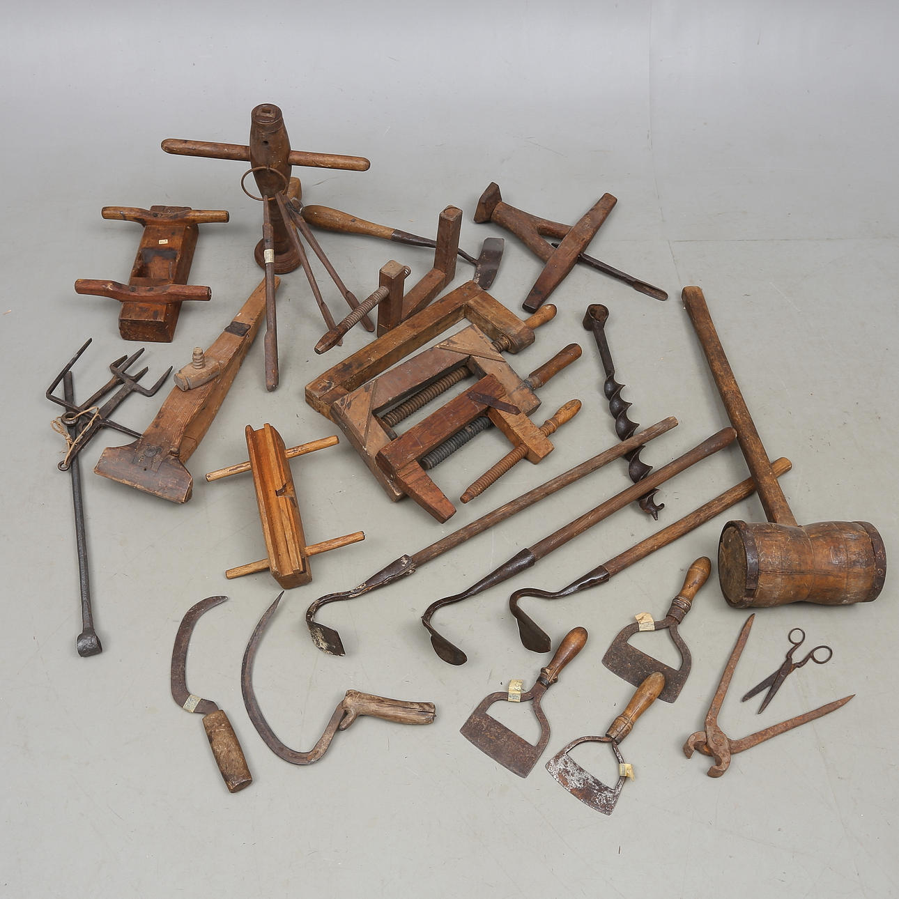 A Collection OF TOOLS and TOOLS, common folk, mostly 19th century.