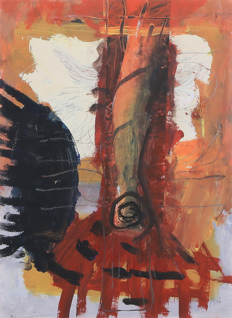 MADLEN HERRSTRÖM. Composition, mixed media, signed.