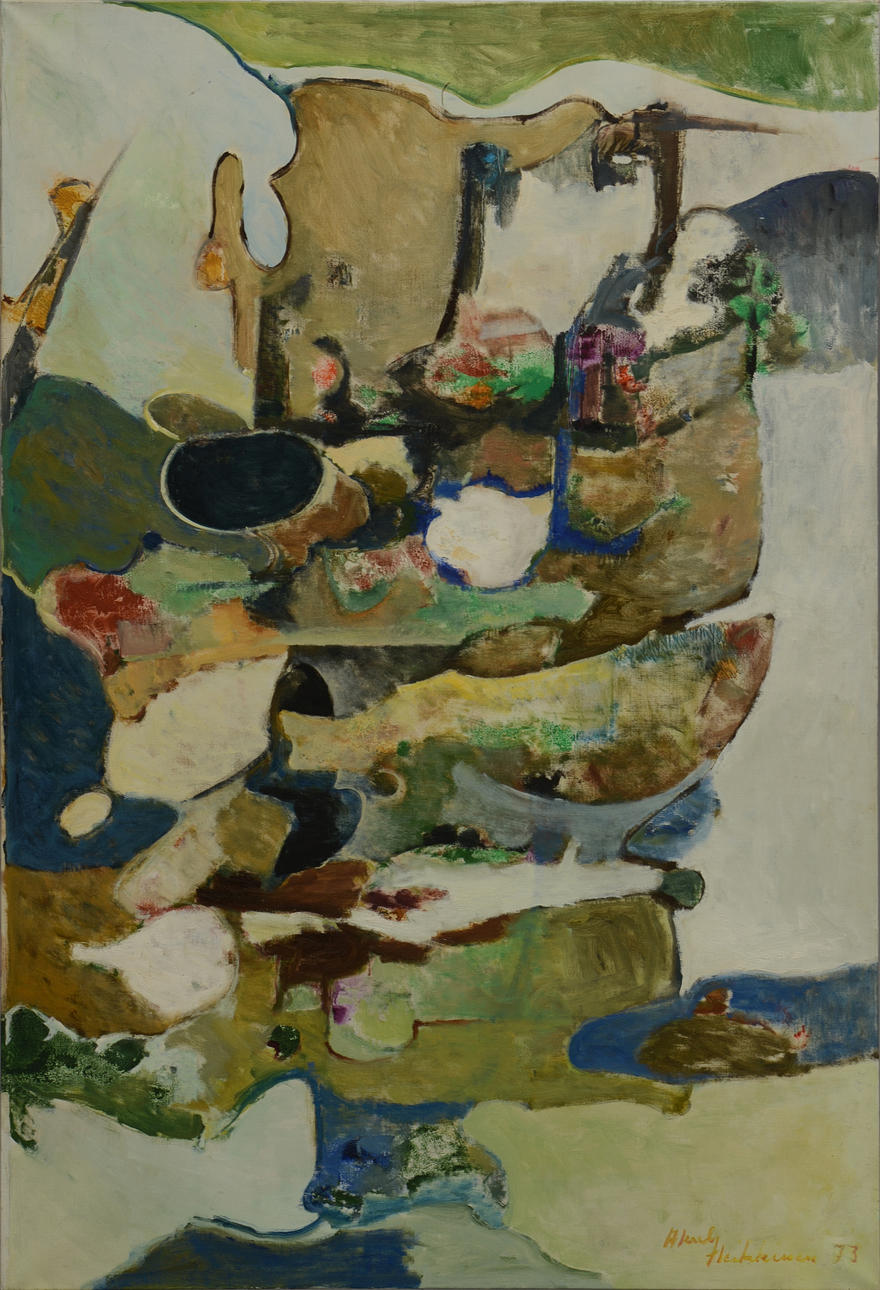 AKSELI HEIKKINEN. Olja på duk, signerad och daterad 73.