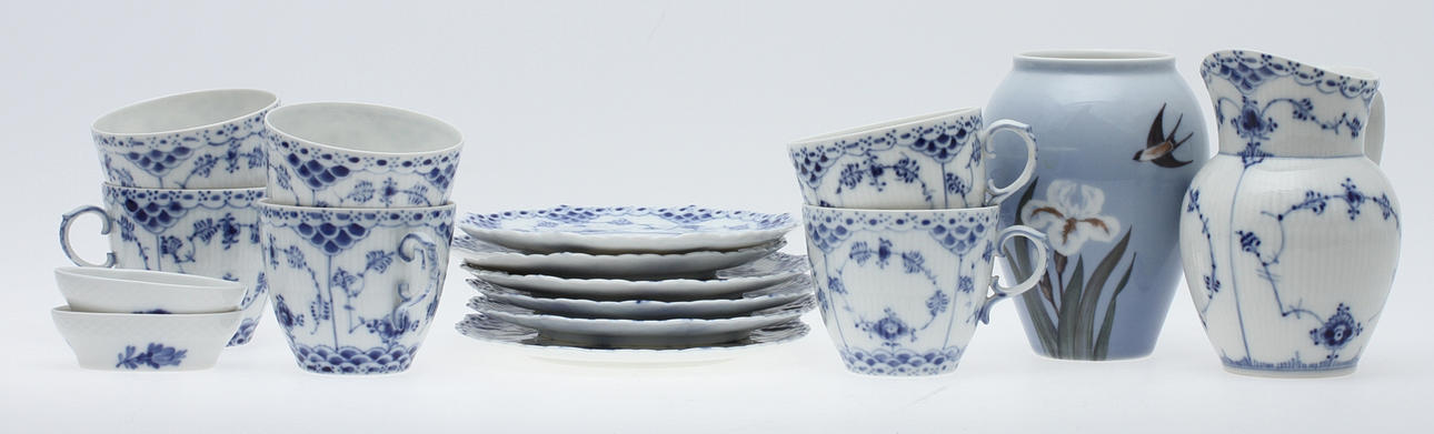 PARTI PORSLIN, 10 delar, Royal Copenhagen.