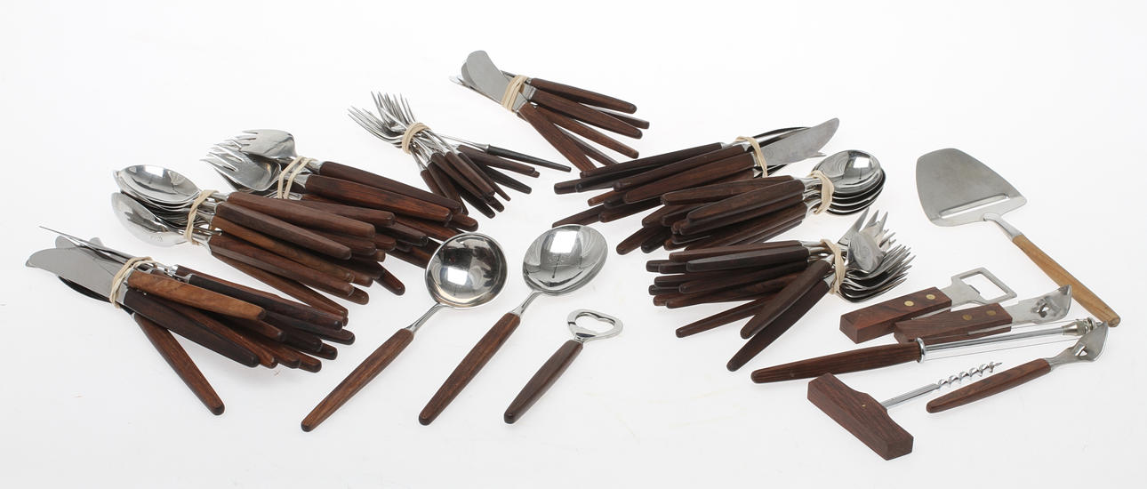 BESTICKSERVIS, 92 delar, Tias Eckhoff, för Lundtofte, Danmark, 1960-tal.