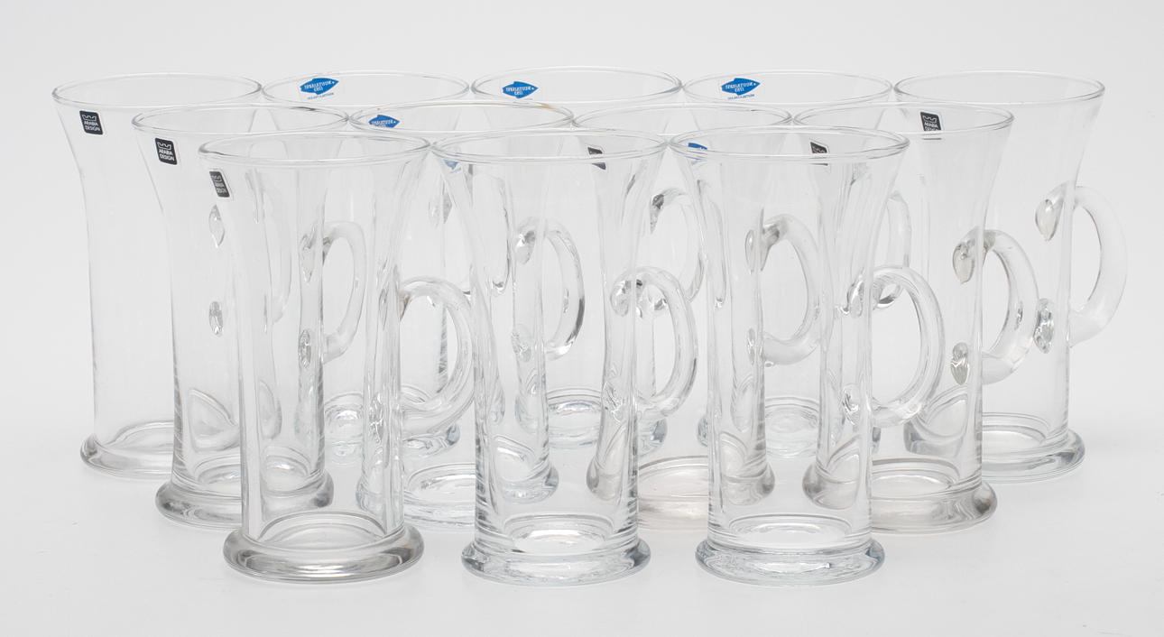 IRISH COFFEEGLAS, 12 st, Nuutajärvi och Arabia.