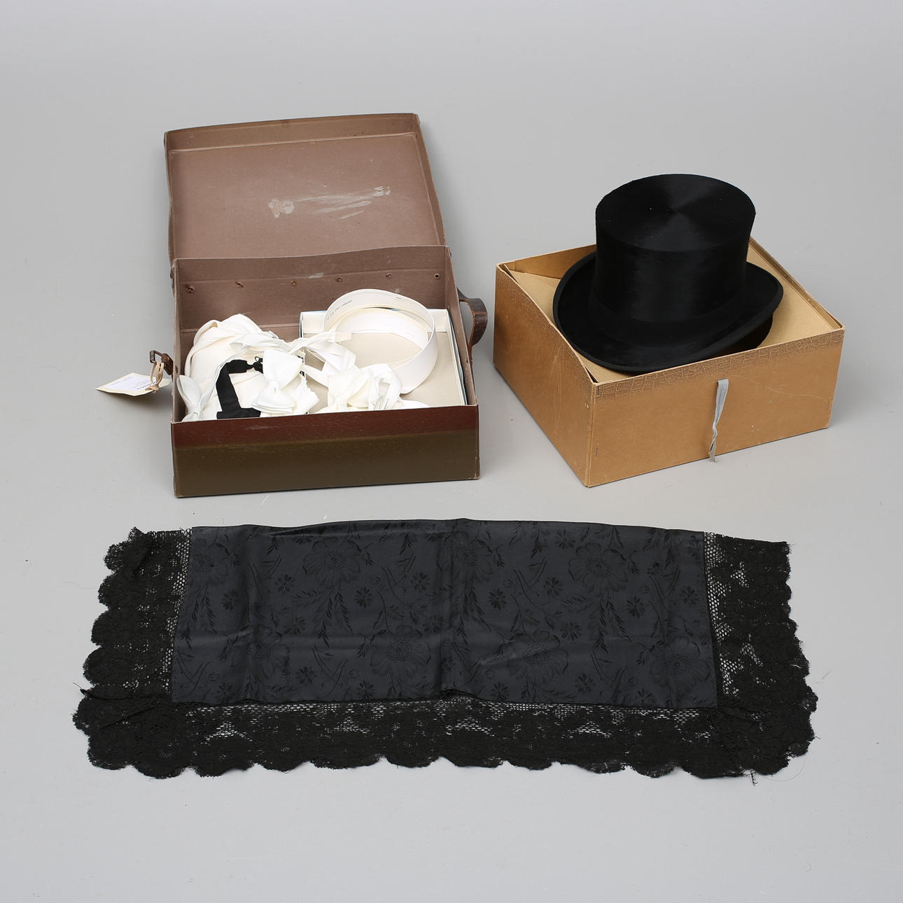 TOP HAT, "Elegant", SCARF, SCARF, BOW TIES.