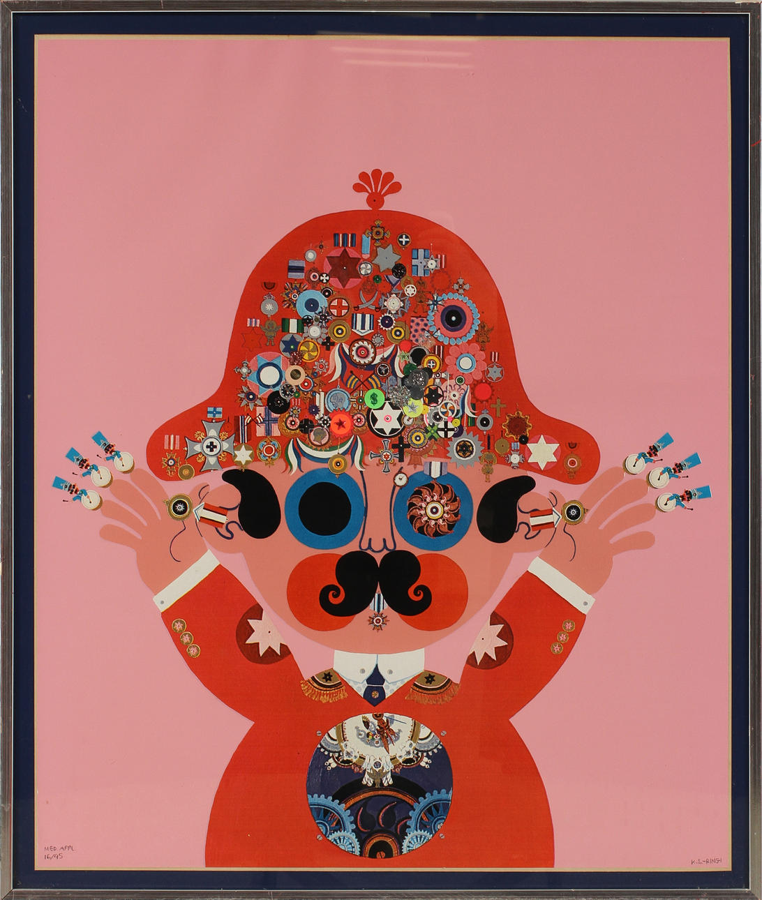 KJELL SÖRENSEN RINGI. Litografi, signerad, numrerad 16/45.