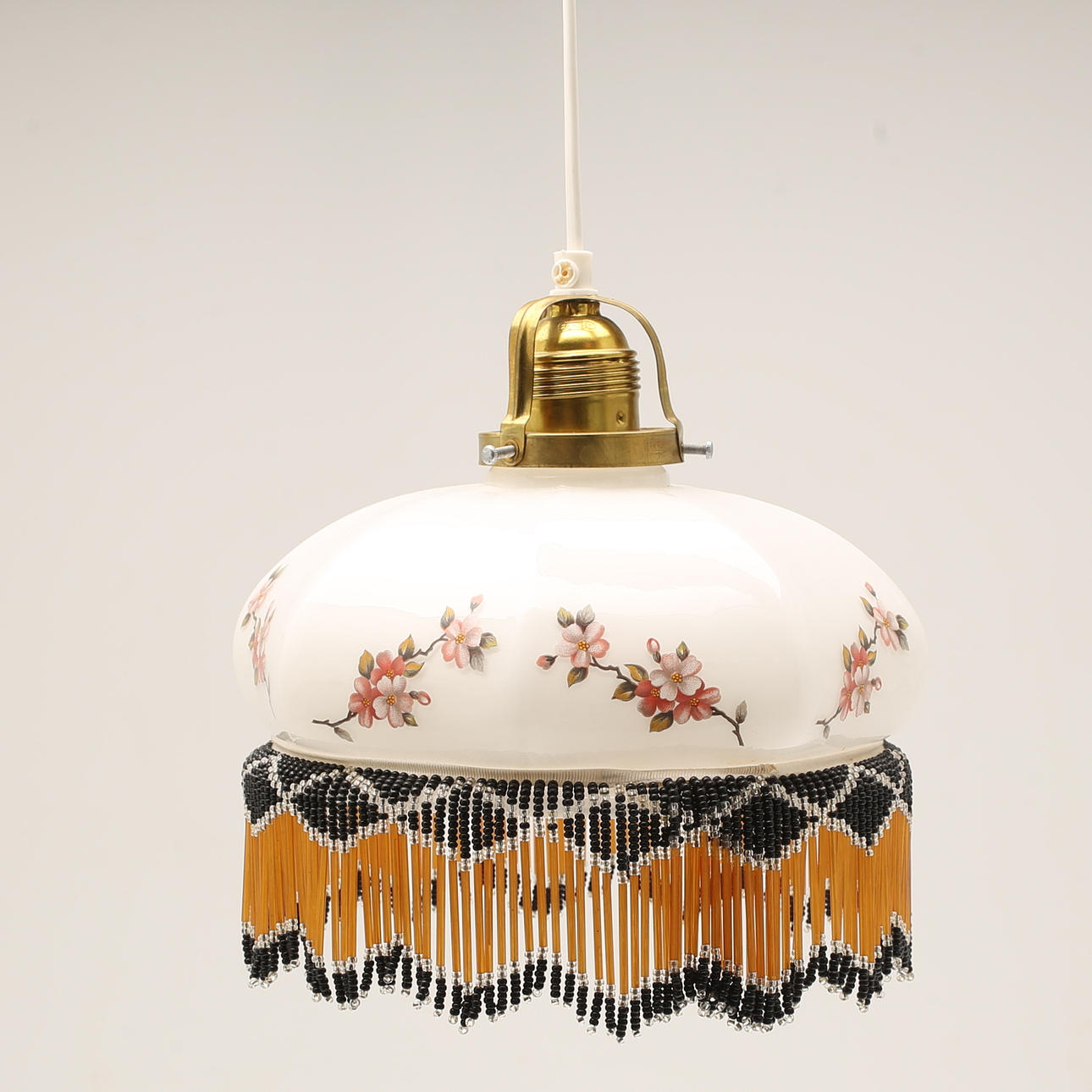 CEILING LAMP. BEDSIDE LAMPS, a pair.