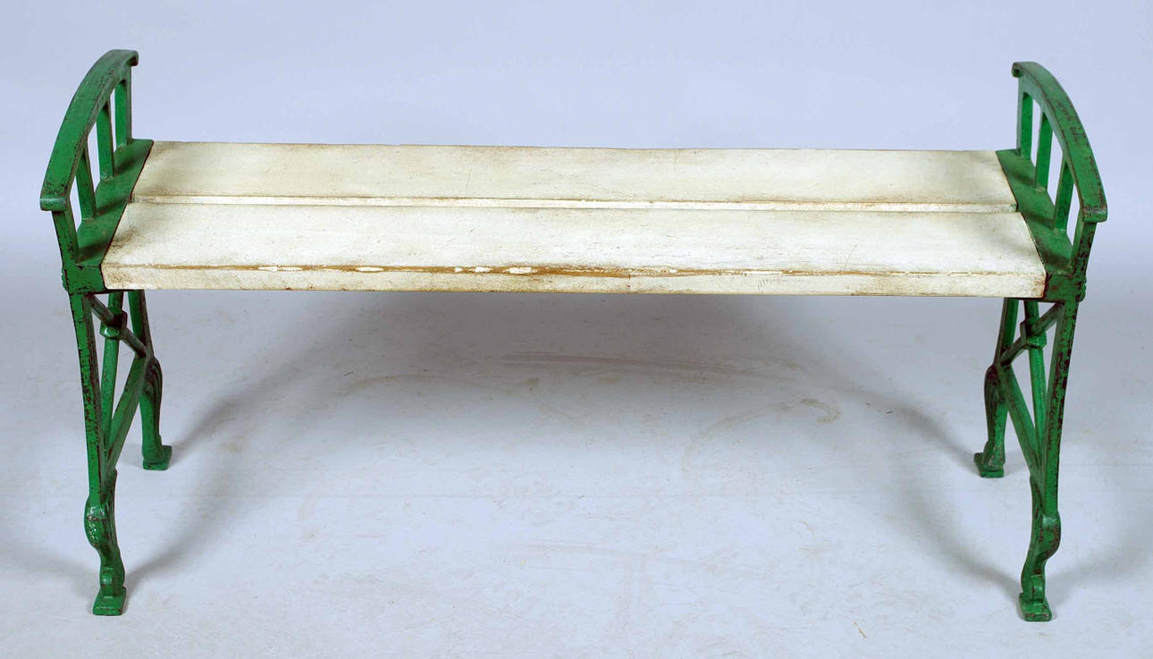 TRÄDGÅRDSBÄNK, trä/gjutjärn.