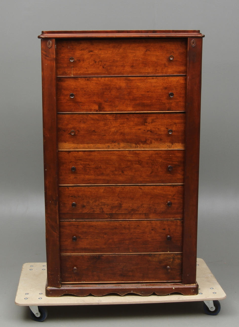 HERRBYRÅ, bonad björk, 1800-tal.