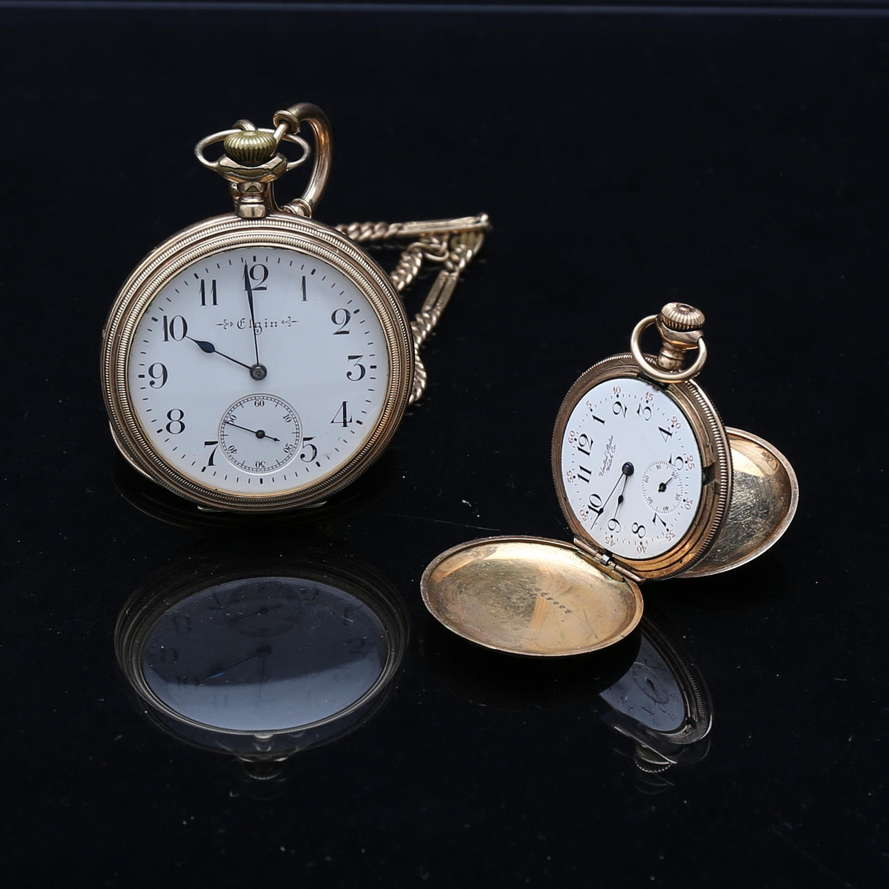 POCKET WATCH, 2 gold doubles.