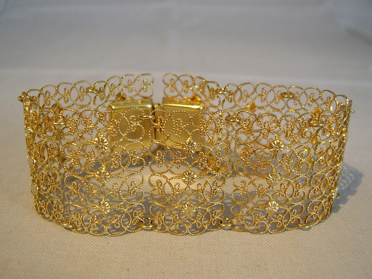FILIGRAN ARMBÅND ANTIK SØLV FORgyldt.