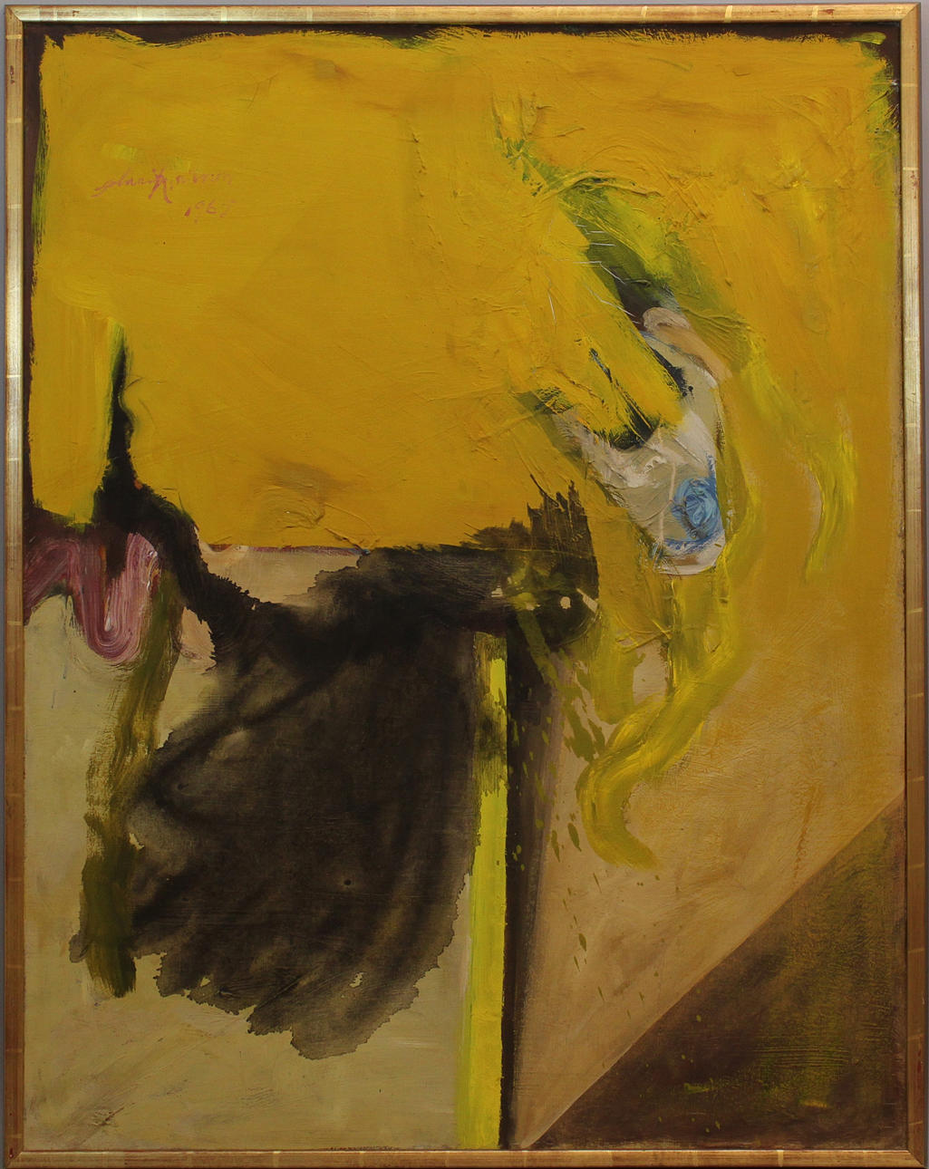 OIDENTIFIERAD KONSTNÄR. "Image du Realism du rêve". Olja på duk. Signerad och daterad 1965.