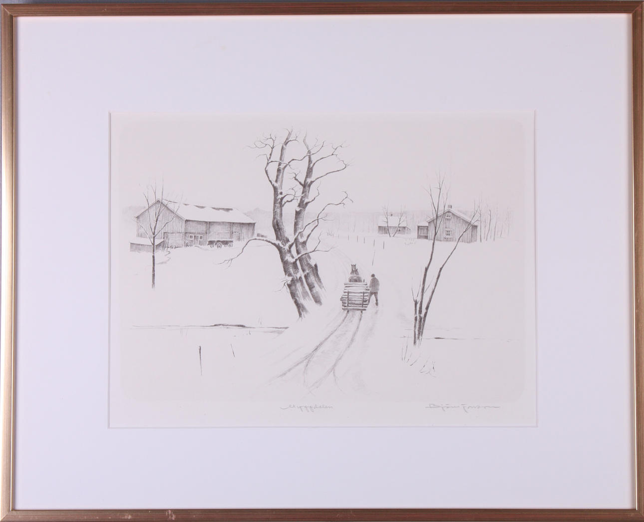 BJÖRN JONSSON. lithographs, signed, 4 pieces.