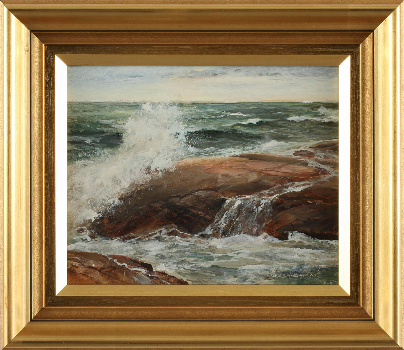 DAN LINDSTRAND. Olja på pannå, signerad.