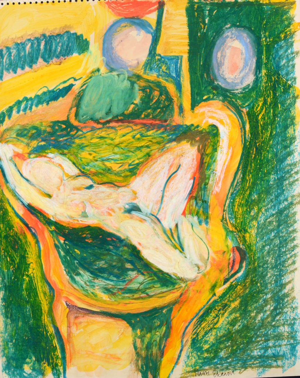 OIDENTIFIERAD KONSTNÄR. Pastell.