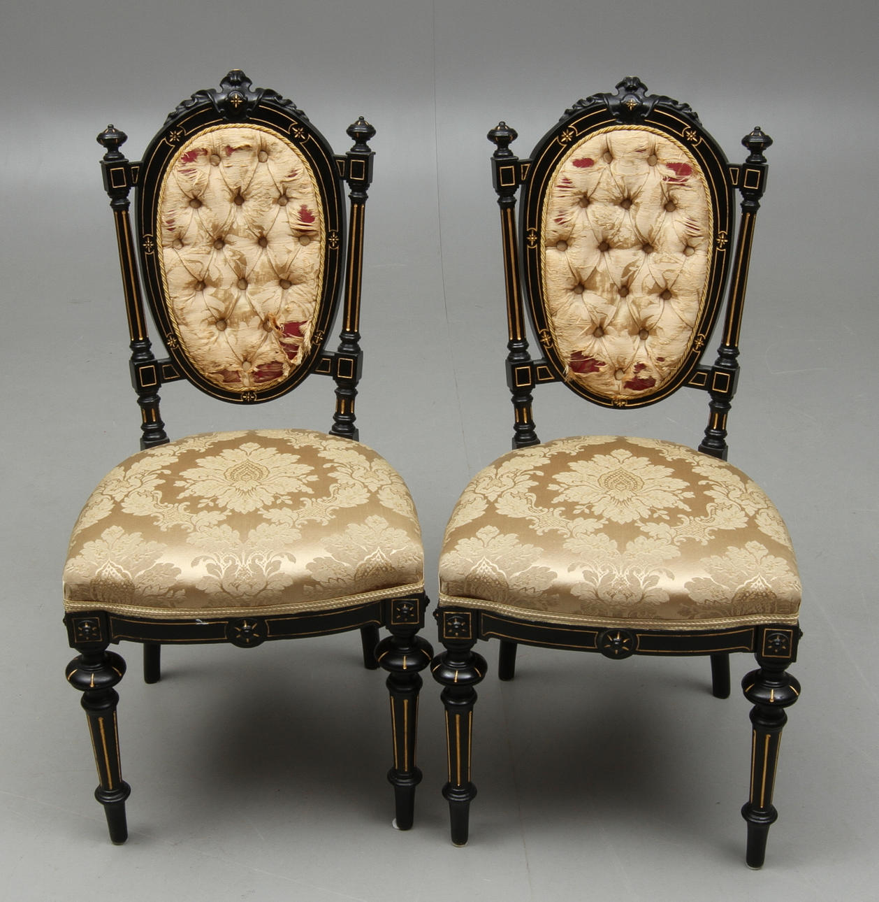 STOLAR, 1 par, nyrenässans, 1800-talets slut.