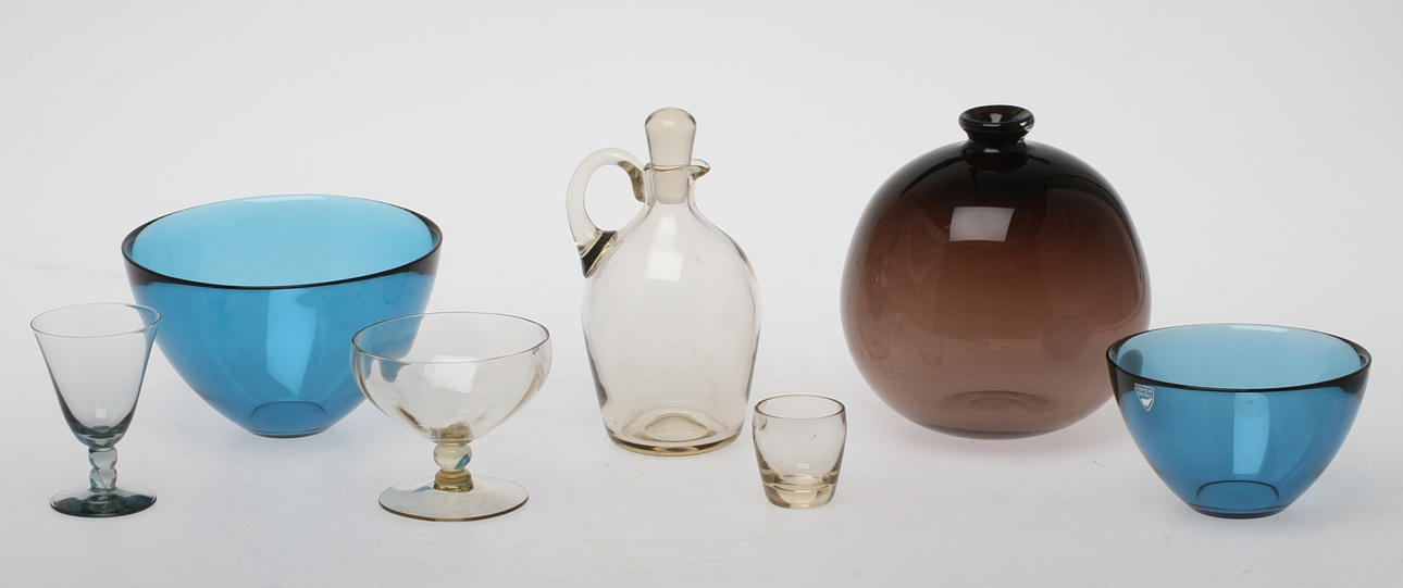 PARTI GLAS, 20 delar, bland annat "Fuga" Orrefors.