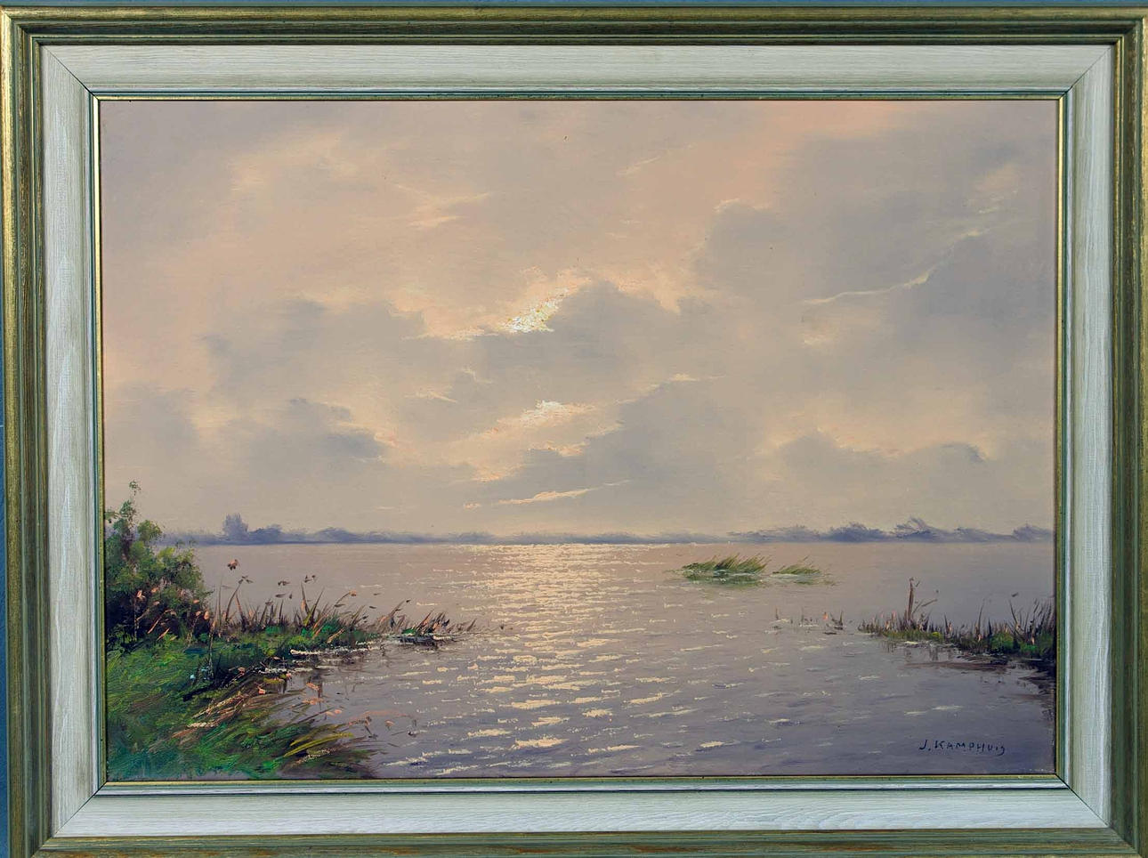 J. KAMPHUIG. havlandskab, olie på lærred.