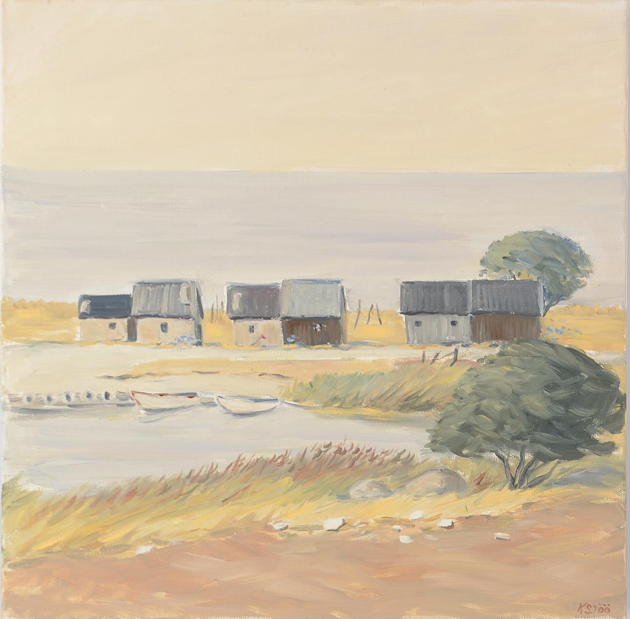 KENNETH SJÖ. Olja på duk.