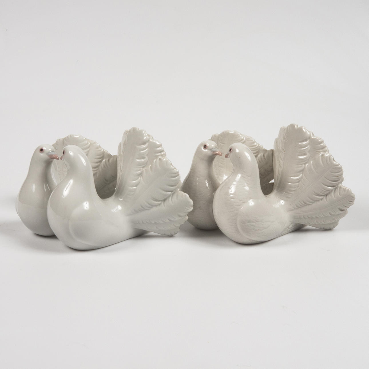 FIGUREN, 2 Stück, Turteltauben, Lladro.