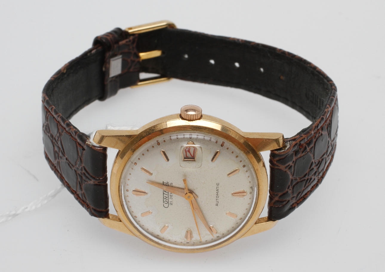 ARMBANDSUR CONTROL, 18k guld, automatic.