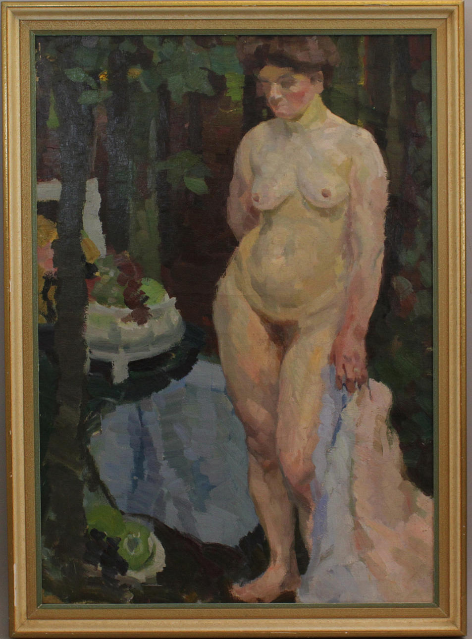 OKÄND KONSTNÄR. Modell. Olja på duk. Osignerad.