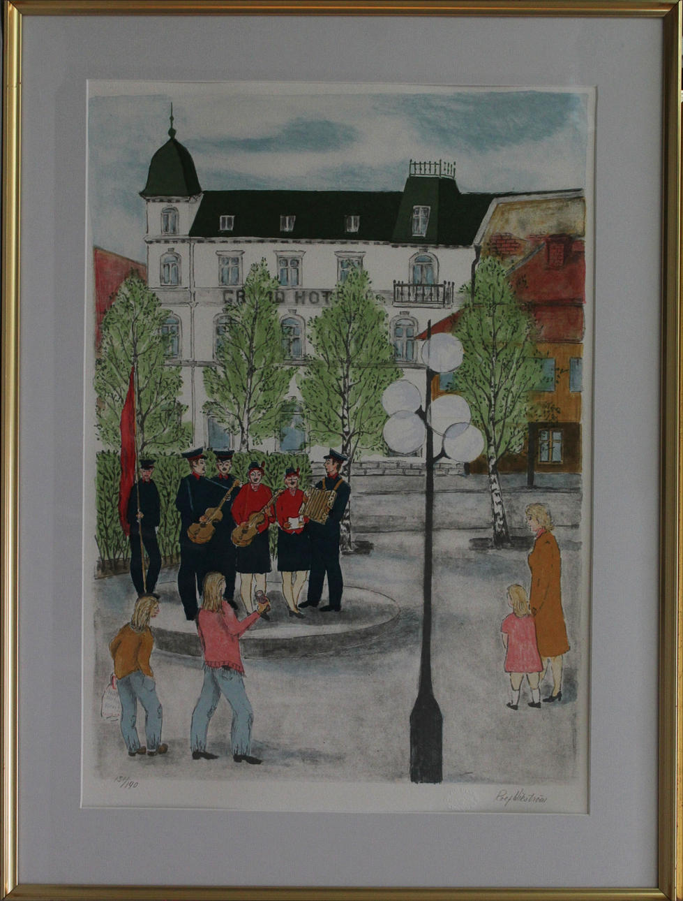 ROLF WIKSTRÖM. Grand Hotel, Östersund. Färgserigrafi. 151/190.