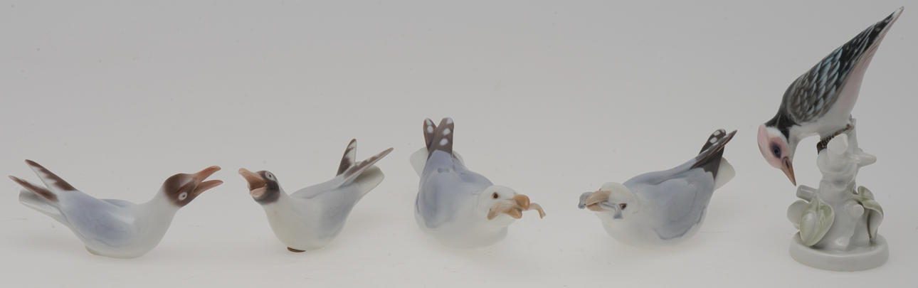 FIGURINER, 5 st. porslin, Bing o Gröndal samt Rosenthal.