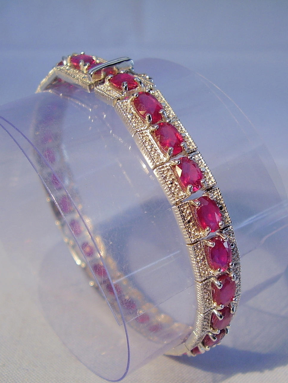 PULSERA RUBÍ PLATA RUBÍ 18 ct.