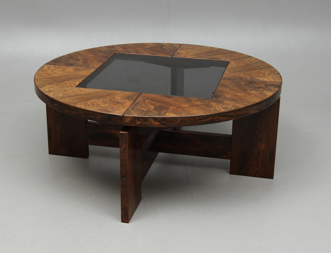 SOFFBORD, glas och jakaranda, märkt Lysgaard Møbler, Danmark, 1900-tal.