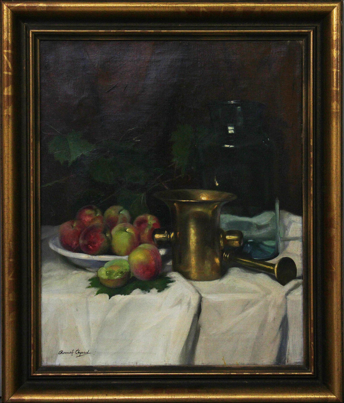 ROMEK ARPAD. Stilleben. Olja på duk. Ungern. Signerad.