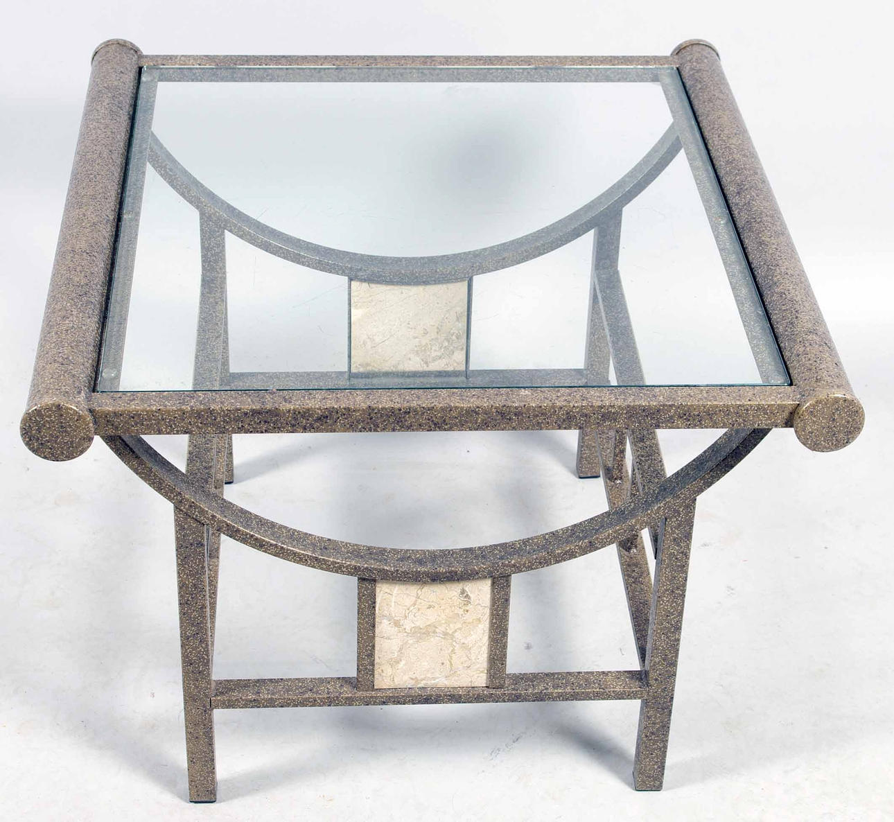 LAMPBORD, smide med glasskiva.