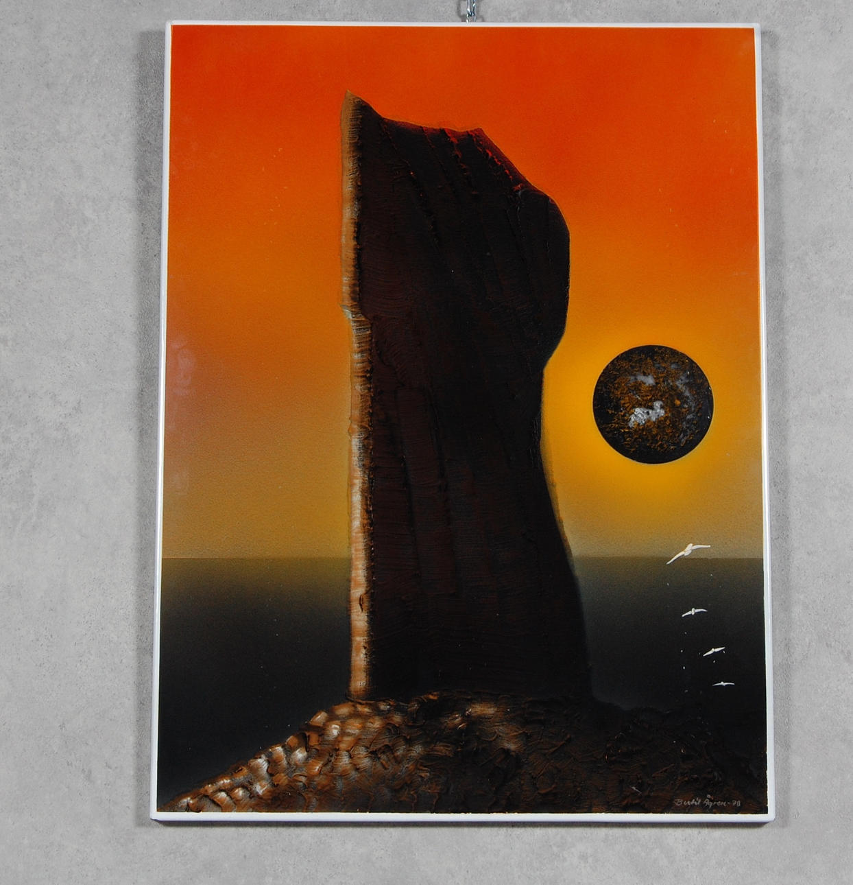 BERTIL ÅGREN. emalj på plåt, signerad, daterad -78.