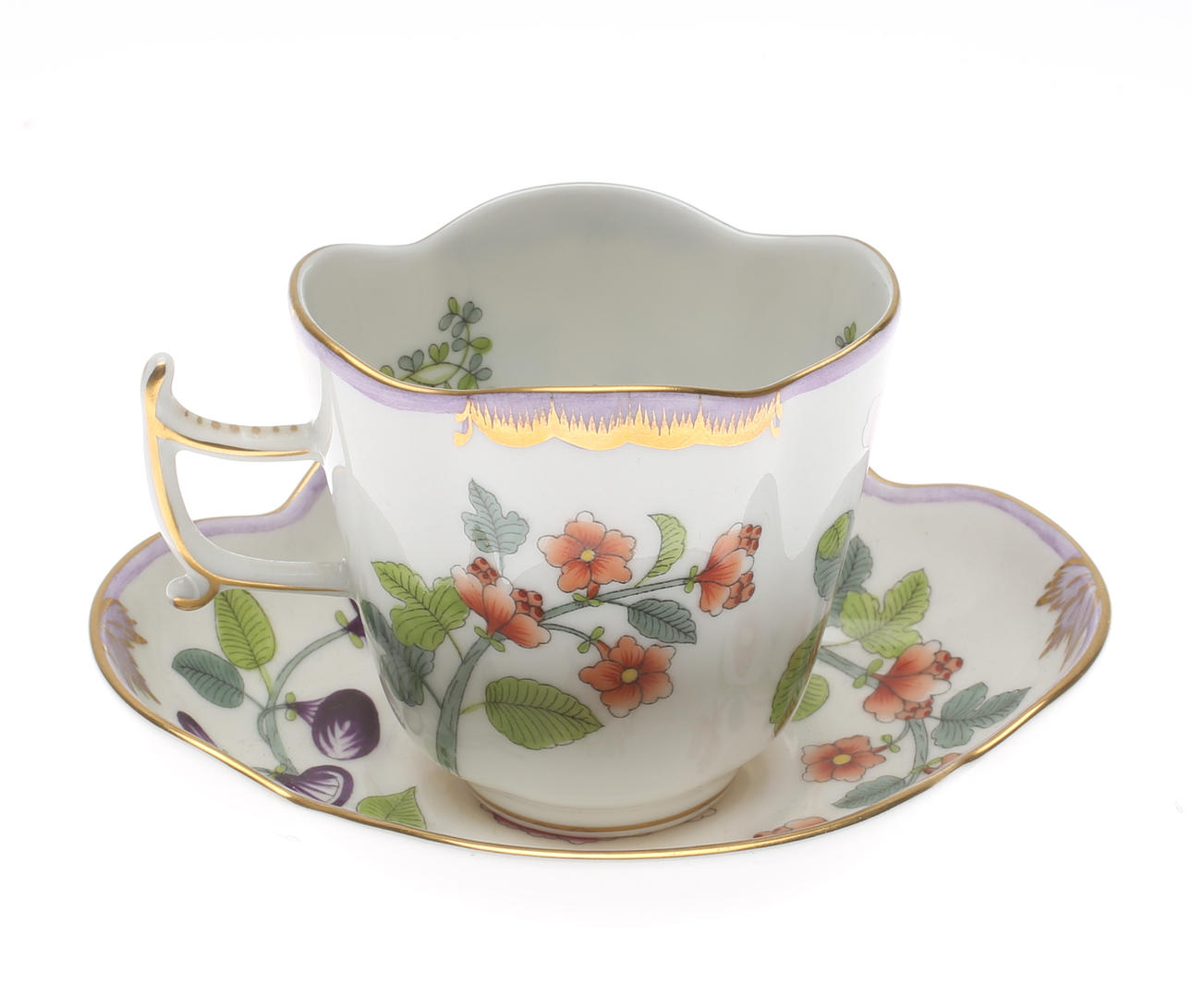 KOPP MED FAT, porslin, Herend, Ungen.