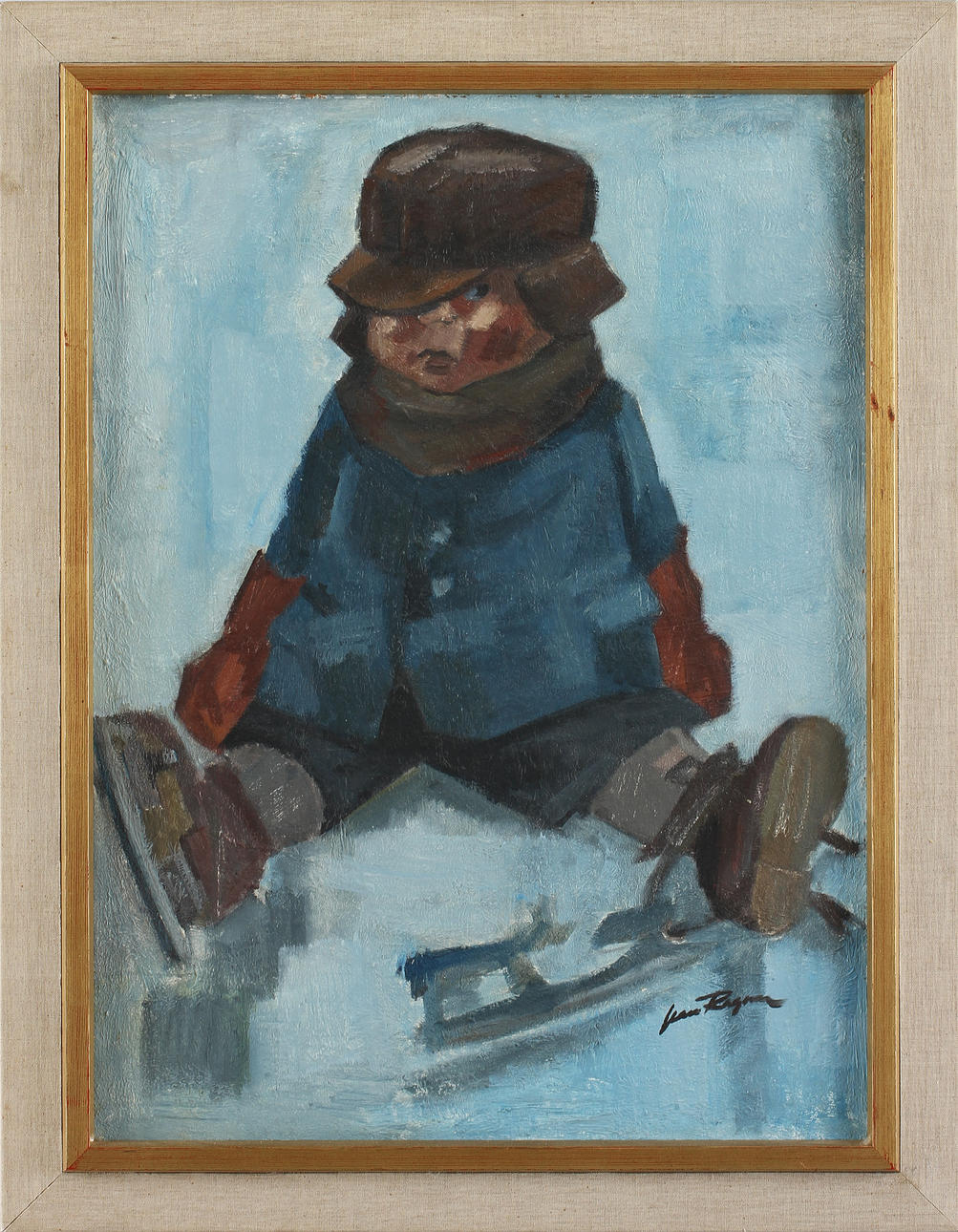 HELGE JEAN-RAGNAR, olja på pannå, sign.