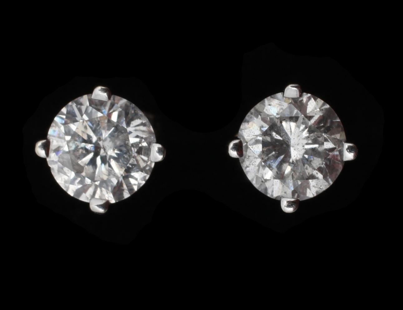 ÖRHÄNGEN, 1 par 14k vitguld med diamant, totalt 0,50 ct.