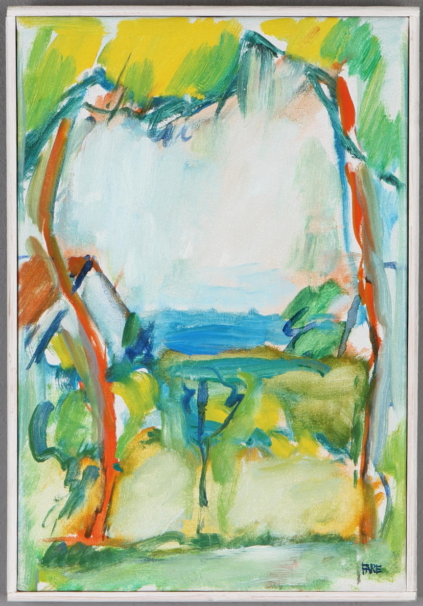 LEOPOLD FARE. Södra Mellby, olja på duk, signerad.