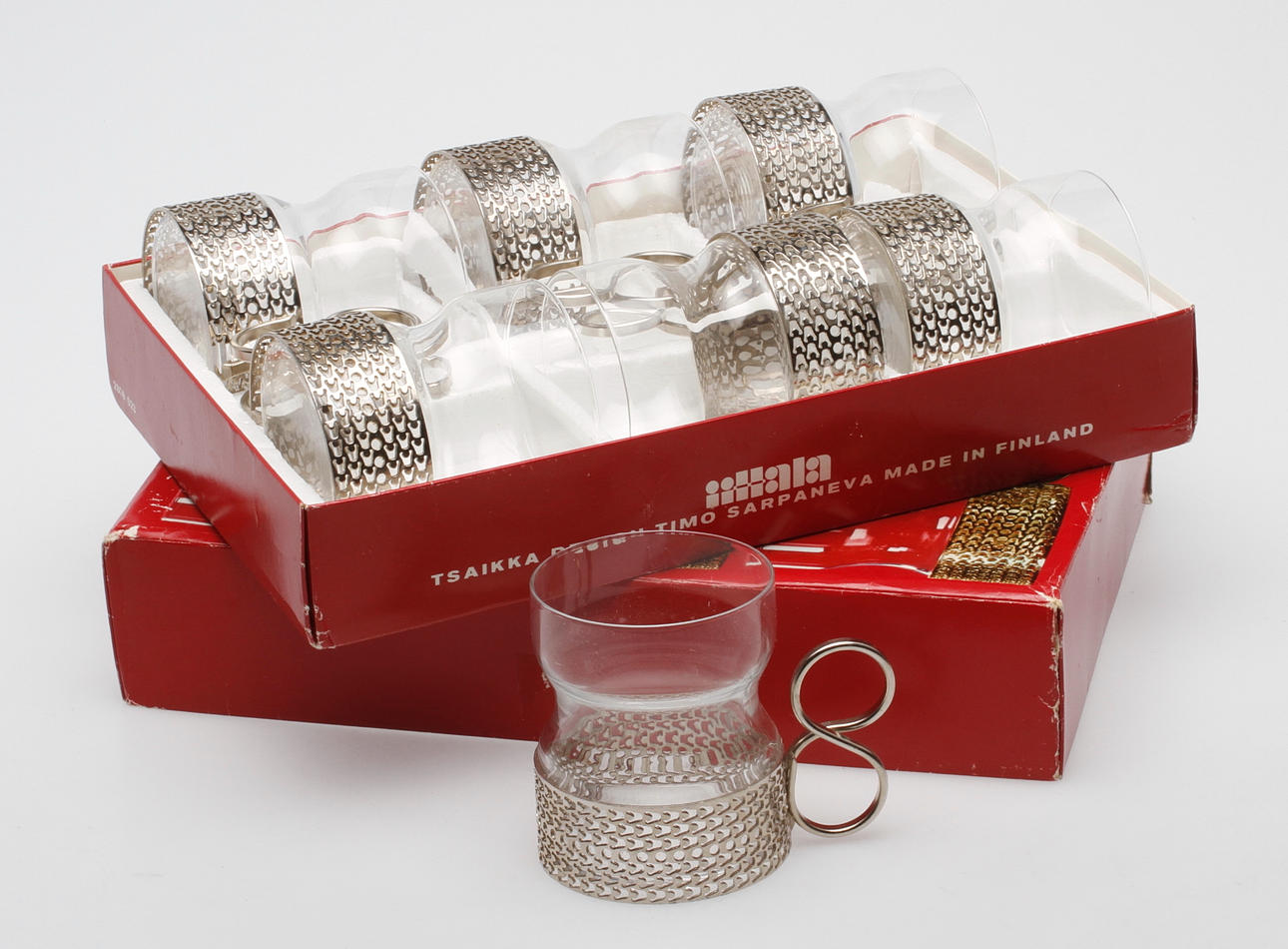 IRISH COFFEEGLAS, 7 st, "Tsaikka", Timo Sarpaneva, Iittala, Finland.